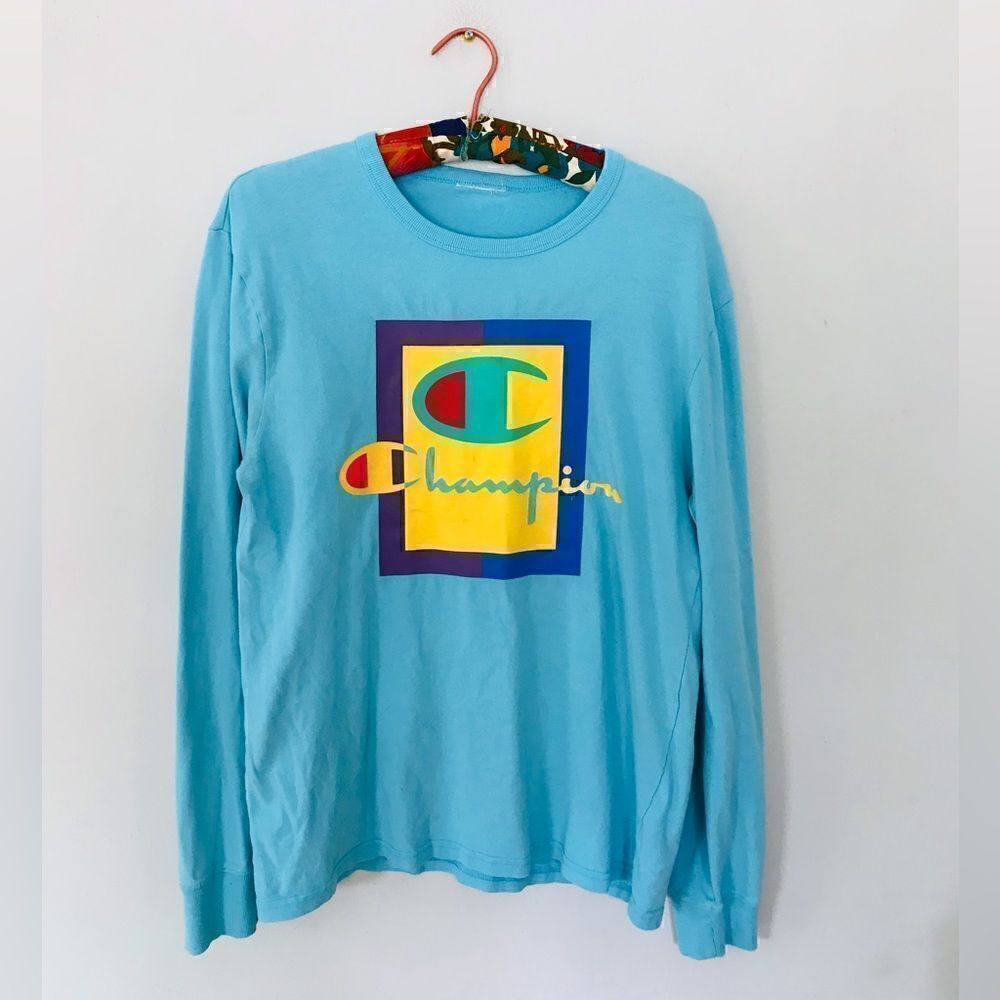Vintage Champion mens long sleeve t-shirt